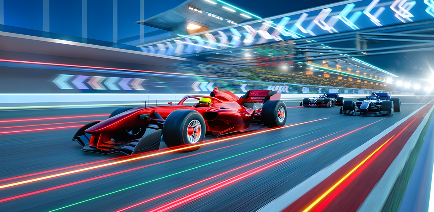 Graphic design showing a vehicle route